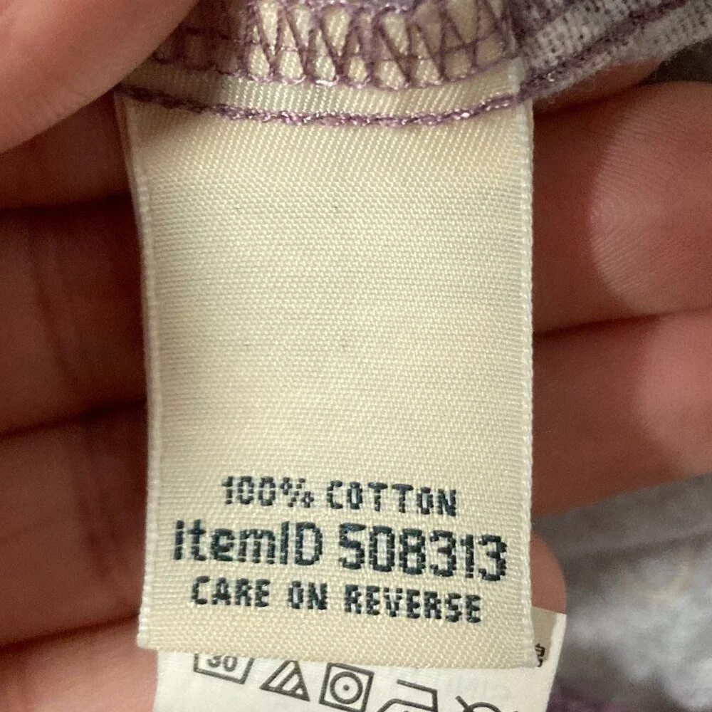 L.L. Bean 100% Cotton Flannel Cat Print Pajama Lounge Pants Purple XL